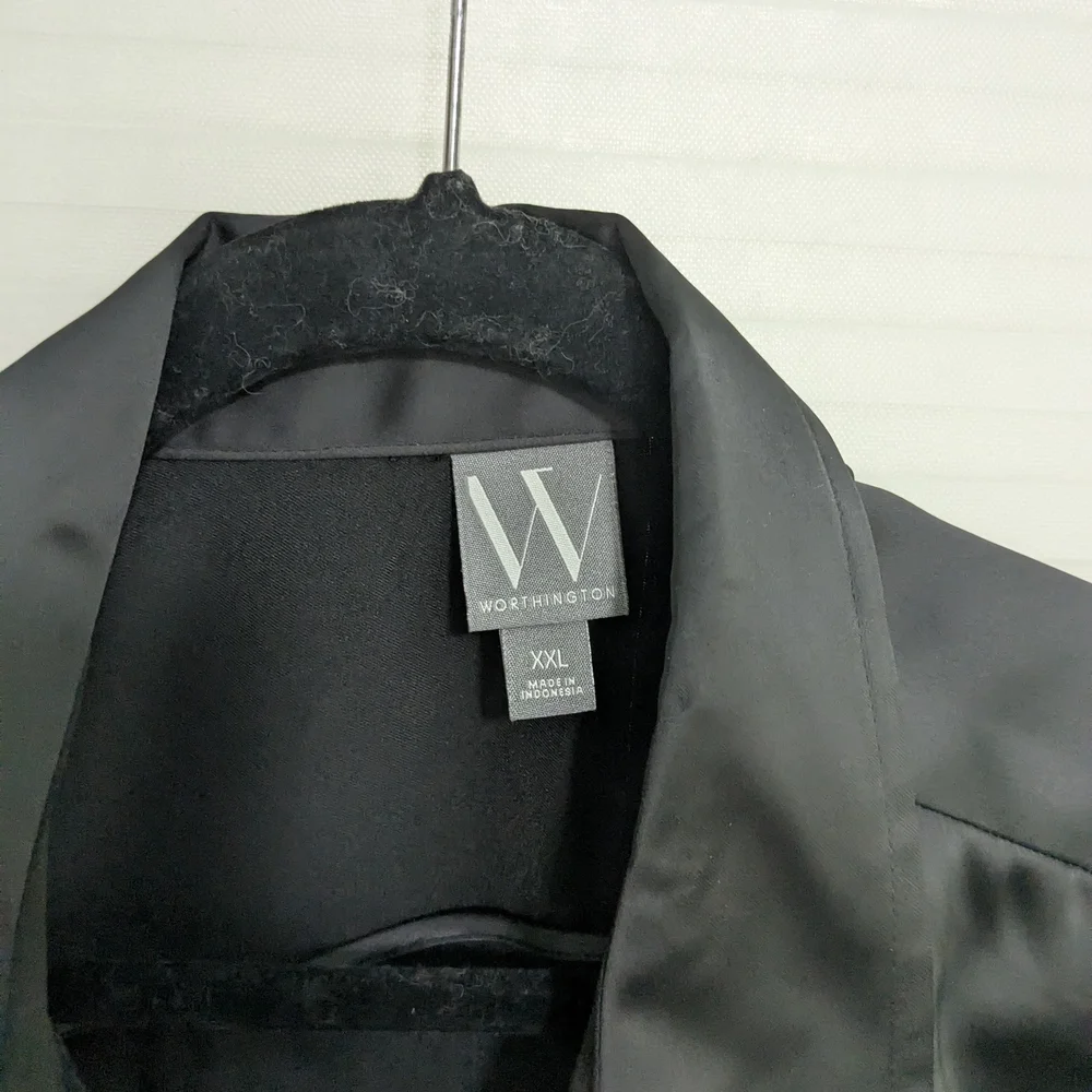NWT Worthington Black Satin Shirt - Picture 3 of 4